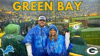 FRONT ROW AT LAMBEAU FIELD DURING MASSIVE RAINSTORM (LIONS VS PACKERS NFL VLOG)