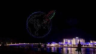 Spectacular Dron show on JBR in front of AIn Dubai