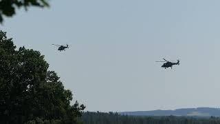 Startup, Departure and Arrival 2 Ship AAC AW159 Lynx Wildcat, Grafenwöhr Army Airfield, 25 06 2024