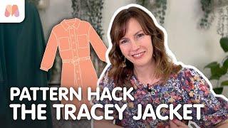 Pattern Hack the Tracey Jacket | Shirt Dress Hack