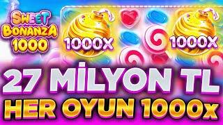 Sweet Bonanza 1000  Yeni Slot Oyunu  27 MİLYON TL SLOT CANLI YAYIN REKORU BONANZA 1000X