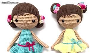 Амигуруми: схема Куколка Хлоя. Игрушки вязанные крючком. Free crochet patterns.