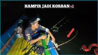 Hampir Terjadi Korban Saat Mancing Ada Ular Di Dekat Tangan. #MancingAngker