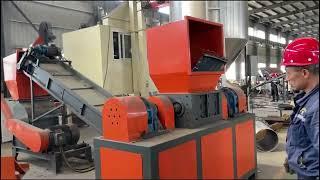 Radiator crushing and separating machine running in Henan Doing factory