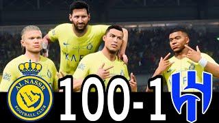 FC 24- MESSI RONALDO NEYMAR & MBAPPE | ALL STARS | AL NASSR 100-1 PSG #fc25