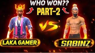 LAKA GAMER VS SABINZ FF// 1 VS 1 //100000 DIAMOND CHALLENGE//WHO WILL WIN// (PART--2) @LakaGamingz