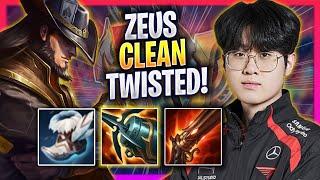 ZEUS IS SUPER CLEAN WITH TWISTED FATE! - T1 Zeus Plays Twisted Fate TOP vs Skarner! | Season 2024