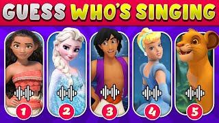 Guess Who's Singing   Disney Song Quiz Challenge | Cinderella, Moana, Elsa, Rapunzel, Simba