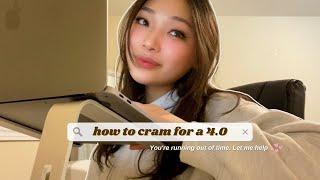 how to study for an exam in 24 hours and end with a 4.0 | cram with me