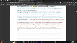 May/June 2023 V32 Part 3 - Solving Q2. - Business Studies 9609.