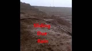 Heavy Rain in an opencast mines