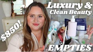 HUGE EMPTIES SPEED REVIEWS | Over $850 of Luxury & Clean Beauty Empties In One Month!