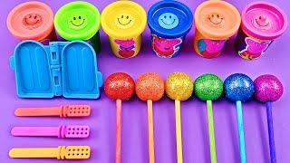 Satisfying Video | How To Make Ice Cream with Playdoh Lollipop Glitter ASMR #360