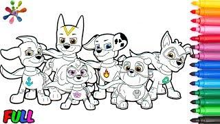 PAW Patrol. Coloring for kids.All series in a row.Super pups //Раскраски для детей Щенячий патруль