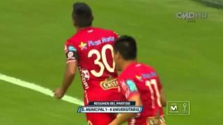 Torneo Apertura 2016: Municipal 1-4 Universitario (fecha 6)