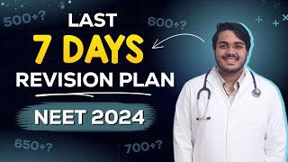 Last ⌛7 Days Plan for NEET 2024 | 30-10-10-10 Strategy by Dr Aman Tilak, AIR 33, MBBS, AIIMS Delhi