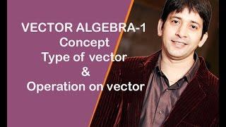 VECTOR ALGEBRA-1 Concept ,Type of vector & Operation on vector