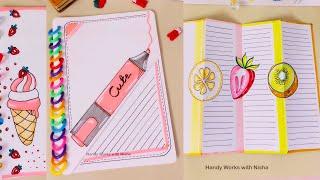 DIY Notebook Decor / Beautiful Borders / Front Page Decoration