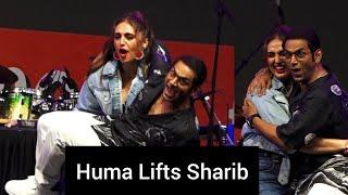 OMG Huma Qureshi lifts Sharib Hashmi in public at Tarla Trailer Launch