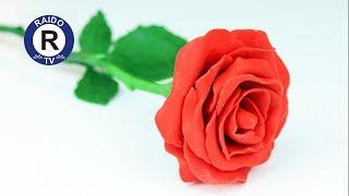 MODELING CLAY ROSE. HOW TO SCULPT A ROSE FROM MODELING CLAY? FLOWER. #RAIDOTV