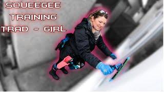 TRADITIONAL WINDOW CLEANING TRAINING & WORKING WITH TRAD - GIRL 1