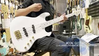 Moon Guitars  |  JJ-4 LARRY GRAHAM MODEL  (Snow White)