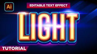 How to Create a Glowing 3D Text Effect in Illustrator - Zed Designs