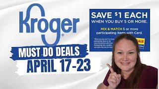 *MEGA SALE* Kroger Must DO Deals for 4/17-4/23 | Buy 5, Save $1 Each Mega Sale & MORE