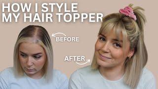 HOW I STYLE MY HAIR TOPPER | UNIWIGS REVIEW AND DISCOUNT CODE | ANDROGENIC ALOPECIA