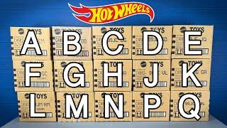 Unboxing 2023 Hot Wheels A,B,C,D,E,F,G,H,J,K,L,M,N,P,Q Case Compilation