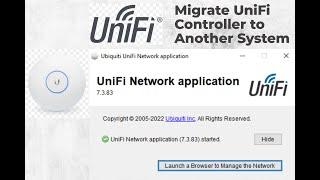 Migrate Ubiquiti UniFi Network Application Controller and Restored Backup