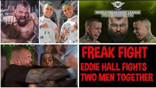 EDDIE HALL FIGHTS 2 MEN, & Eddie THROWS a man at the  Press Conference!