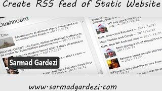 Create RSS Feed for Static or HTML website