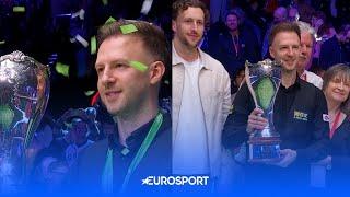 TROPHY LIFT! Judd Trump celebrates second UK Championship title after defeating Barry Hawkins 