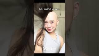 Cute Korean Girl Bald Hair Filter