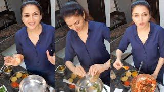 Bhagyashree Making Delicious Food For Family During L0CKD0WN