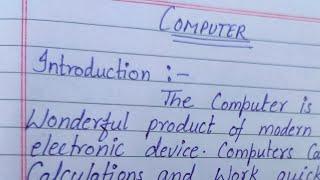 write an essay on Computer in English// Essay on Computer in English