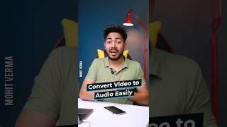 how to convert any video to mp3,convert mp4 to mp3,how to convert video to audio without app #shorts