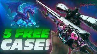 5 Free Case for EVERYONE! - I got 900$ KARAMBIT (Bloodycase)