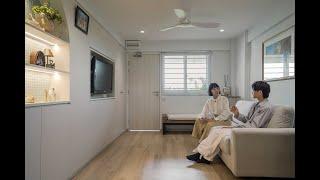 A Look Inside a Modern Coastal Concept 3-Room HDB in Singapore