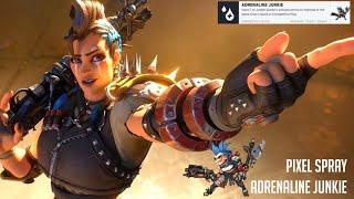 Overwatch 2 - Junkerqueen Pixel Spray Achievement: Adrenaline Junkie