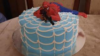 Սարդ-Մարդ #տորթի ձևավորման եղանակ,  #афармление торта #Человек-Паук, #Cake #Spider-Man