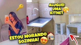 ALUGUEI UMA KITNET | ESTOU MORANDO SOZINHA DE NOVO!   #vlog #morandosozinha