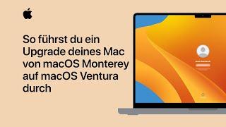 So führst du ein Upgrade deines Mac von macOS Monterey auf macOS Ventura durch | Apple Support