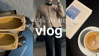 vlog) 직장인 일상 브이로그ㅣ취미로 채운 주간(골프,독서,글씨 교정)ㅣ새 신 신고 봄 준비?(샤넬 발레리나 플랫)