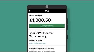 How do I use the HMRC app to claim a tax refund?