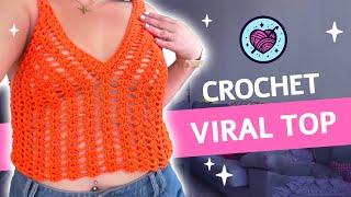  crochet VIRAL PINTEREST TOP | step by step | US terms | Lala Crochet Boutique