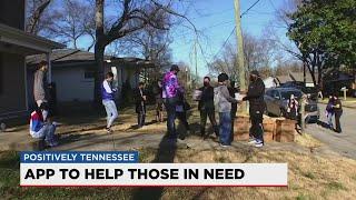 Former NFL player Michael Oher hands out food to Nashvillians in need