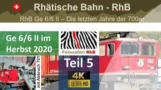 RhB Rhätische Bahn Ge 6/6 II Teil 5 - Im Herbst 2020 und Abbruch Lok 701, Rhaetian Railway