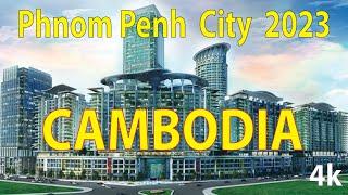 Phnom Penh City , Cambodia 4K By Drone 2023